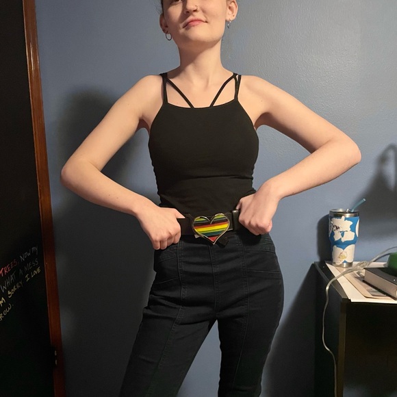 HEART SHAPED RAINBOW BELT NWT ❤️🌈 LGBTQ - Picture 12 of 13